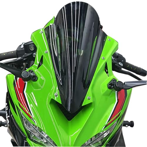 Midimttop ートバイフロントガラス防風川崎/カワサキ忍者適合型式 ZX4R ZX4RR 2023 2024 2025 フロントガラスカワサキ ZX 4R 4RR ZX-4RR ZX4R ZX25R 2021-2025 ウインドブレーカー風防 (ブラックスモーク)