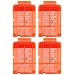 Bullet Clips, Yamix 4 Pack 6-Dart Magazine Clip For nerf n-strike elite blaster - Transparent Orange