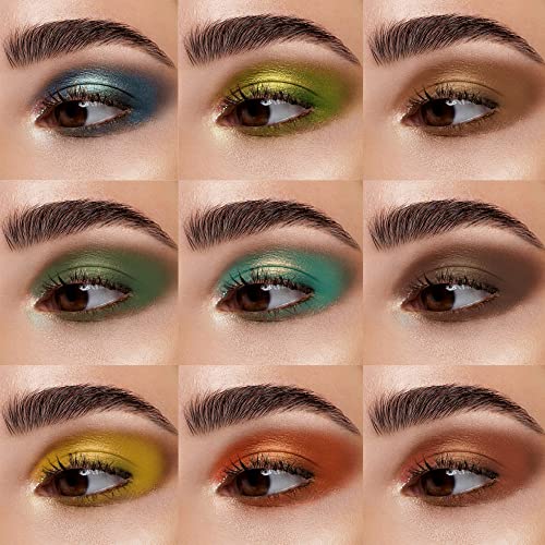 Ruby Kisses Eyeshadow Palette Highly Pigmented Eye Makeup 9 Shades Matte Shimmer Metallic Eyeshadow Palette, Festival Eye Makeup (Mint Gum) #TOP4