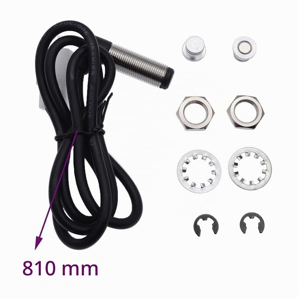 Geloo 0~12000r/min Tachimetro Moto Universale LCD digitale Retroilluminazione Moto Tachimetro Impermeabile Contachilometri Calibro 0-199km/h per 1,2,4 cilindri