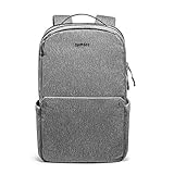 Travel Laptop Backpack, tomtoc Water Resistant College School Students Bookbag Computer Bag with USB Charging Port, Business Backpack Fits 15.6 Inch Laptop and Notebook for Women & Men, 24L, Gray