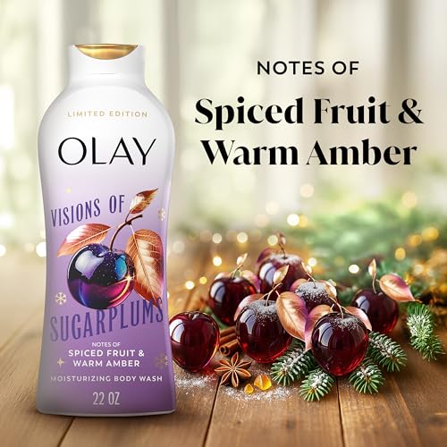 olay body wash visions of sugarplums bottle