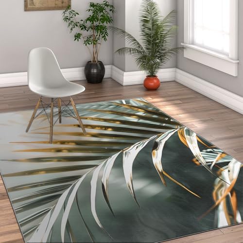 Tapis lavable antidérapant grand format vert émeraude