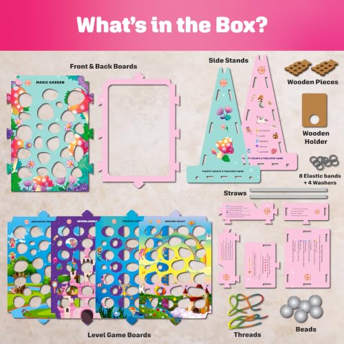 Image of Butterfly Edufields Twisty Escape Board Games for Girls Adults Families | Table Top Games for Girls 7-14 Years | 5in1 Arcade Desk Game | Gift for Kids, Teens & Adults Ages 6-99