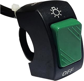 Motorcycle Switch Motorcycle on off Switch 12V Electric Vehicle Accessories Second-line Headlight Switch IP65 Waterproof Anti-corrosion Switch On Off Switch (Color : Green)