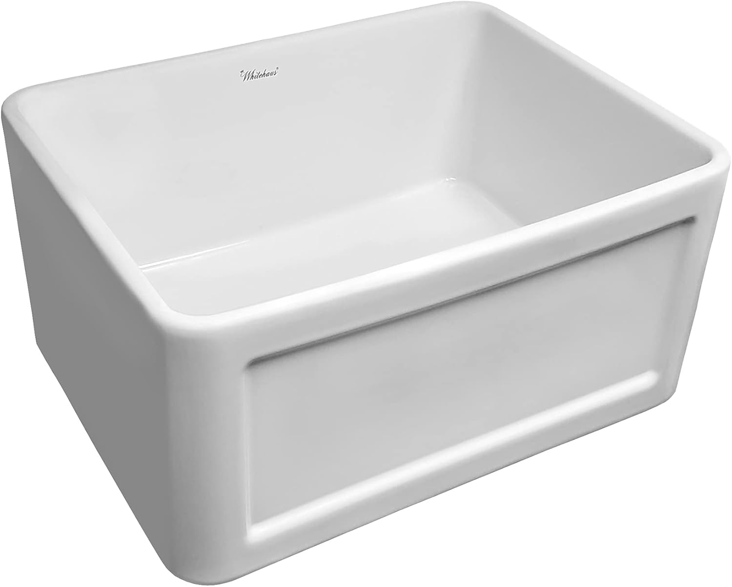 40% Off Discount Whitehaus Collection WHFLCON2018-WHITE Reversible Kitchen Fireclay Sink, White