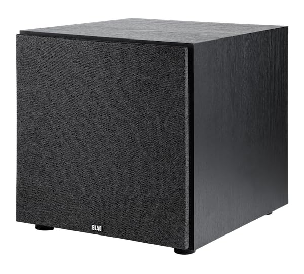 ELAC Debut 3.0 DS123 Subwoofer – Ideal für die Musikwiedergabe über Ihre Stereoanlage als Teil eines 5.1 Surround-Systems, legendärer Klang, edles Design – Schwarz