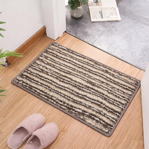 Image of Premium Microfiber Anti-Slip Doormat for Home | Highly Water Absorbent Main Door Mat for Entrance, Living Room & Bathroom, Size: 40x60 cm (Multi-Color)