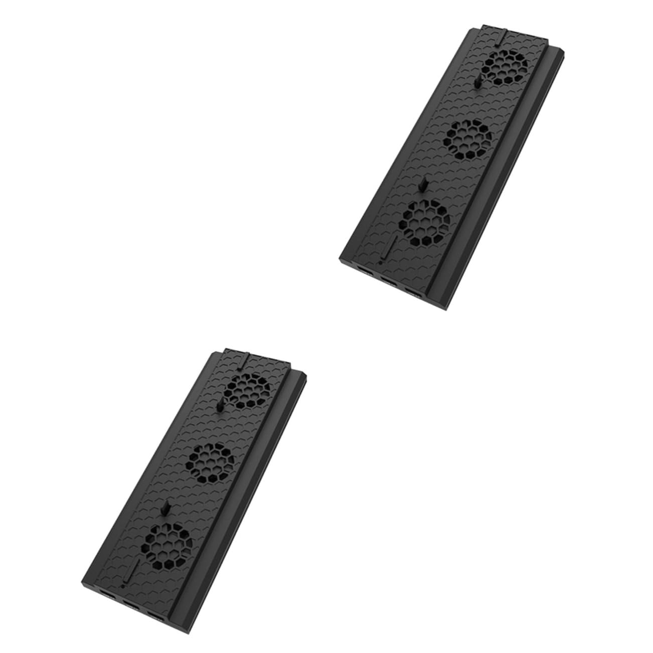 HOMSFOU 2pcs Game Console Cooling Fan Triple Usb Ports Hub Vertical Stand for One Light Bar Settings for Enhanced Performance