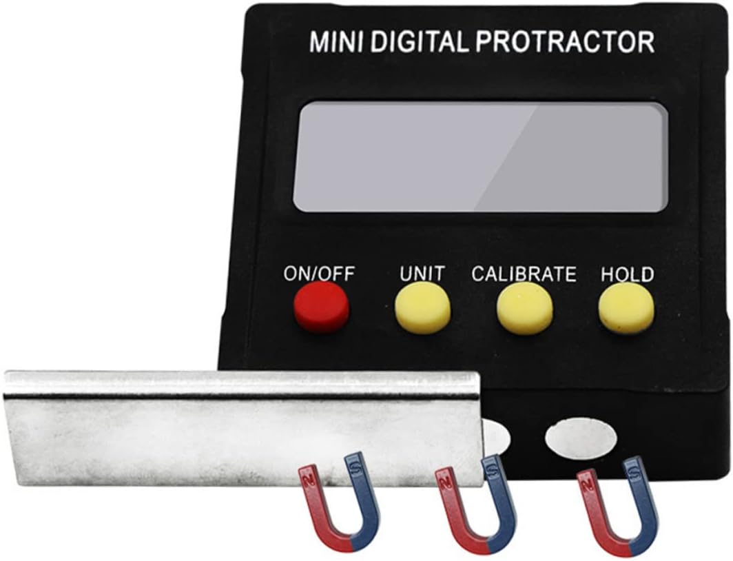 DOITOOL 2 pcs Mini Digital Inclinometer with LCD Display Portable Angle for Precise Tilt Measurement Convenient Compact Design for Woodworking and DIY Projects