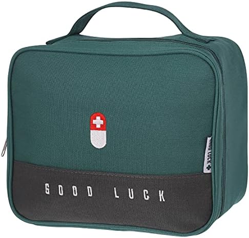 upain First Aid Bag Empty Small Medical Kit Pouch Travel Emergency Pouch Lightweight Medicine Storage Bag Multifunctional Layered for Emergency Home Office Car Outdoors Boat Camping Hiking