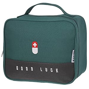 First Aid Bag Empty Small Medical Kit Pouch Travel Emergency Pouch Lightweight Medicine Storage Bag Multifunctional Layered for Emergency Home Office Car Outdoors Boat Camping Hiking