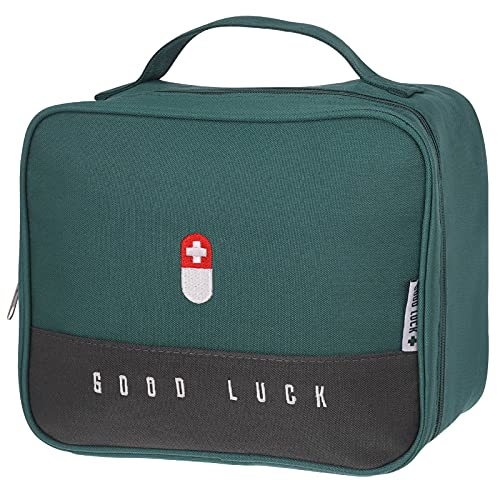 First Aid Bag Empty Small Medical Kit Pouch Travel Emergency Pouch Lightweight Medicine Storage Bag Multifunctional Layered for Emergency Home Office Car Outdoors Boat Camping Hiking