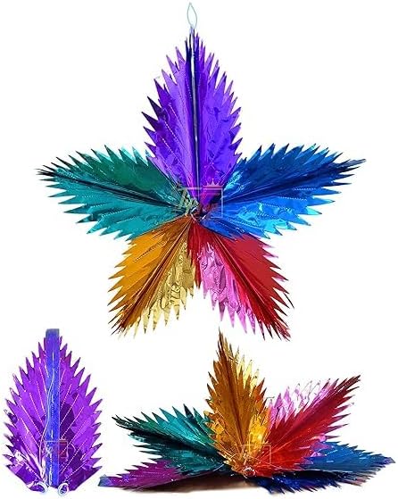 Style Conclave || Exclusive Metallic Folding Paper Hanging Star Chandeliers Garland
