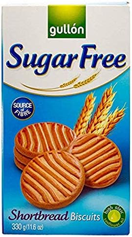 Gullon Cookie SF Shortbread Cookies, 330 g, Pack of 2