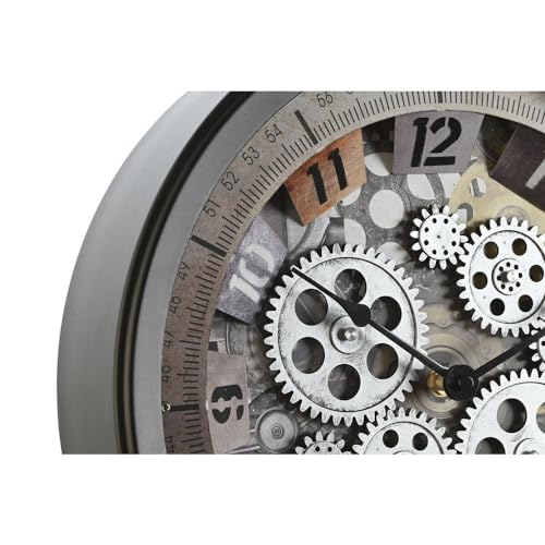 Horloge murale multicolore en métal cristal 33,5 cm pour décoration murale moderne - 3