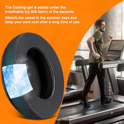 Image of SOULWIT Cooling Gel Earpads Cushions for Audio-Technica ATH M50X /M40X, HyperX Cloud /Alpha, SteelSeries Arctis, Ear Pads for Sony MDR-1ABT /1RBT /1RNC /7506, Turtle Beach Stealth 420X /600 - Dark Green