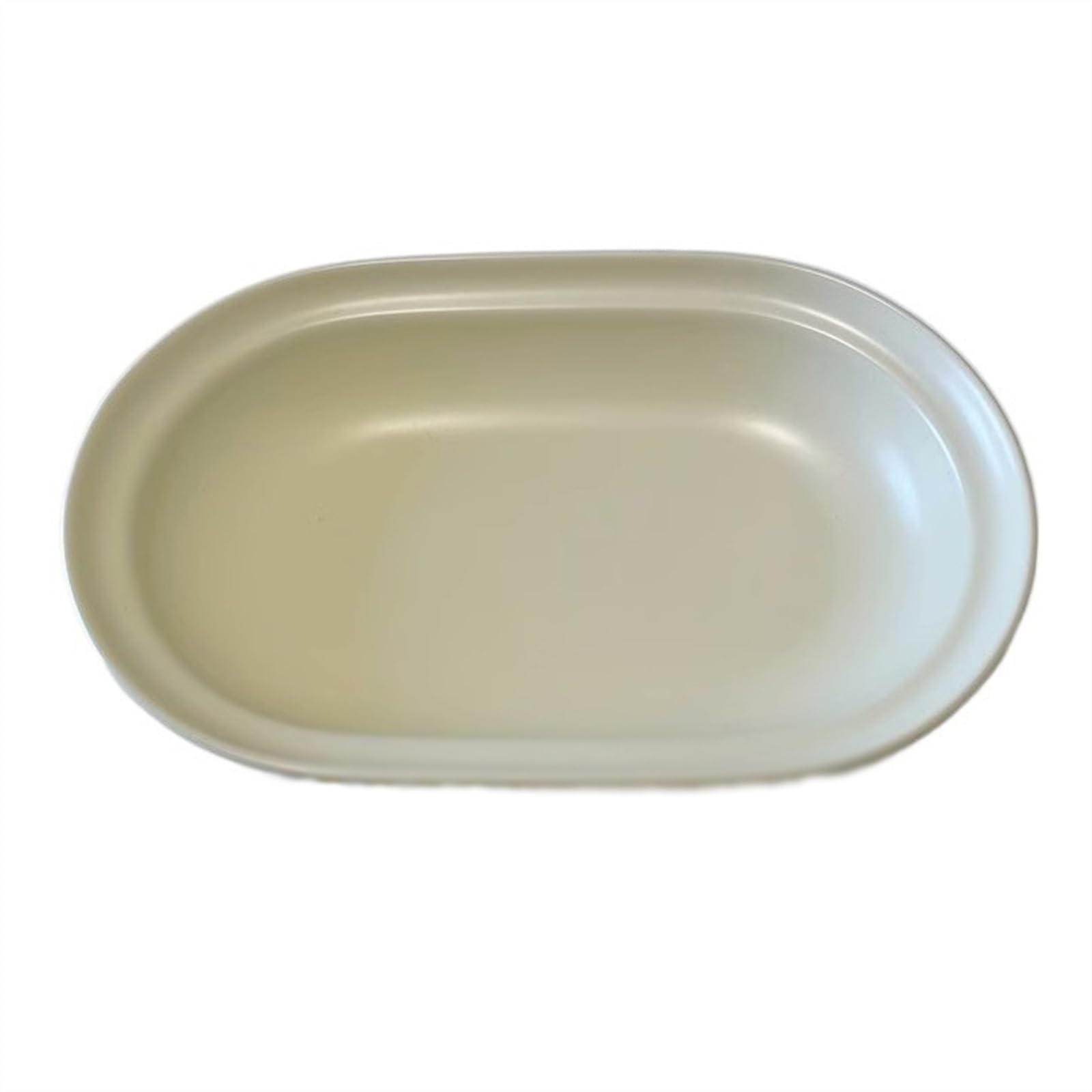 Assiettes à apéritif en céramique ovale unie pour salade et dessert de restaurant