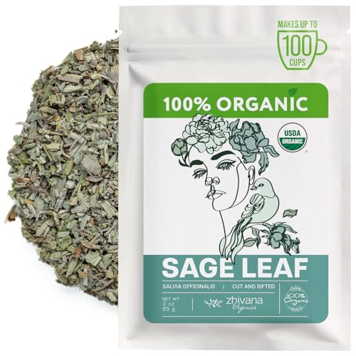 Organic Sage Leaves Loose Leaf Tea (4 oz.)