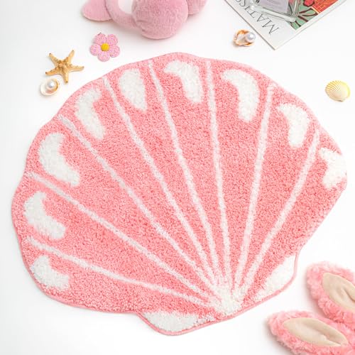 Tinideya Seashell Rug Bathroom Rugs 2 ft Shell Bath Mat