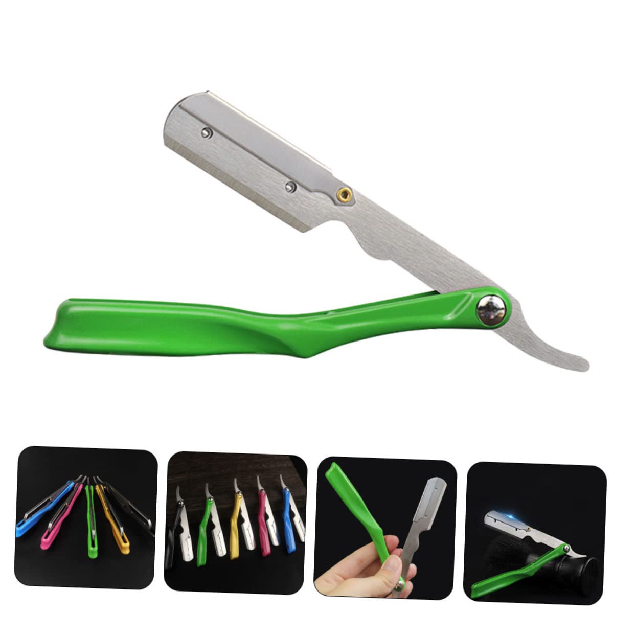 Healvian 4 Pz per rasoio manuale supporto per rasoio dritto rasoio di sicurezza da Supporto lamette pieghevole Supporto per lame di ricambio portacoltelli rasoio da uomo