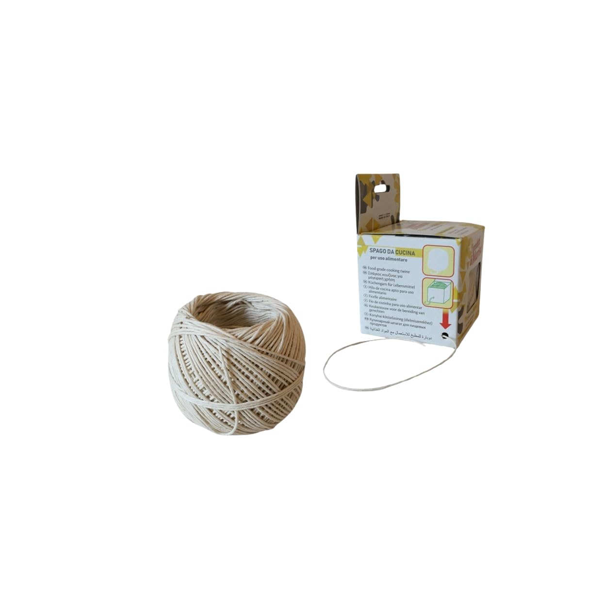 Today Brown Eco - Butchers Twine For Cooking Meat - Natural Pure Linen Cooking String For Roasts, Baking And Kitchen Use - Food Safe And Made In Italy - 60 Metres