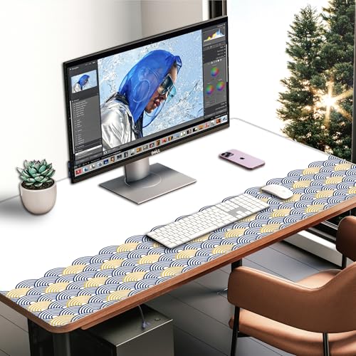 Tapis de souris grand format LL-COEUR pour stabiliser clavier et souris