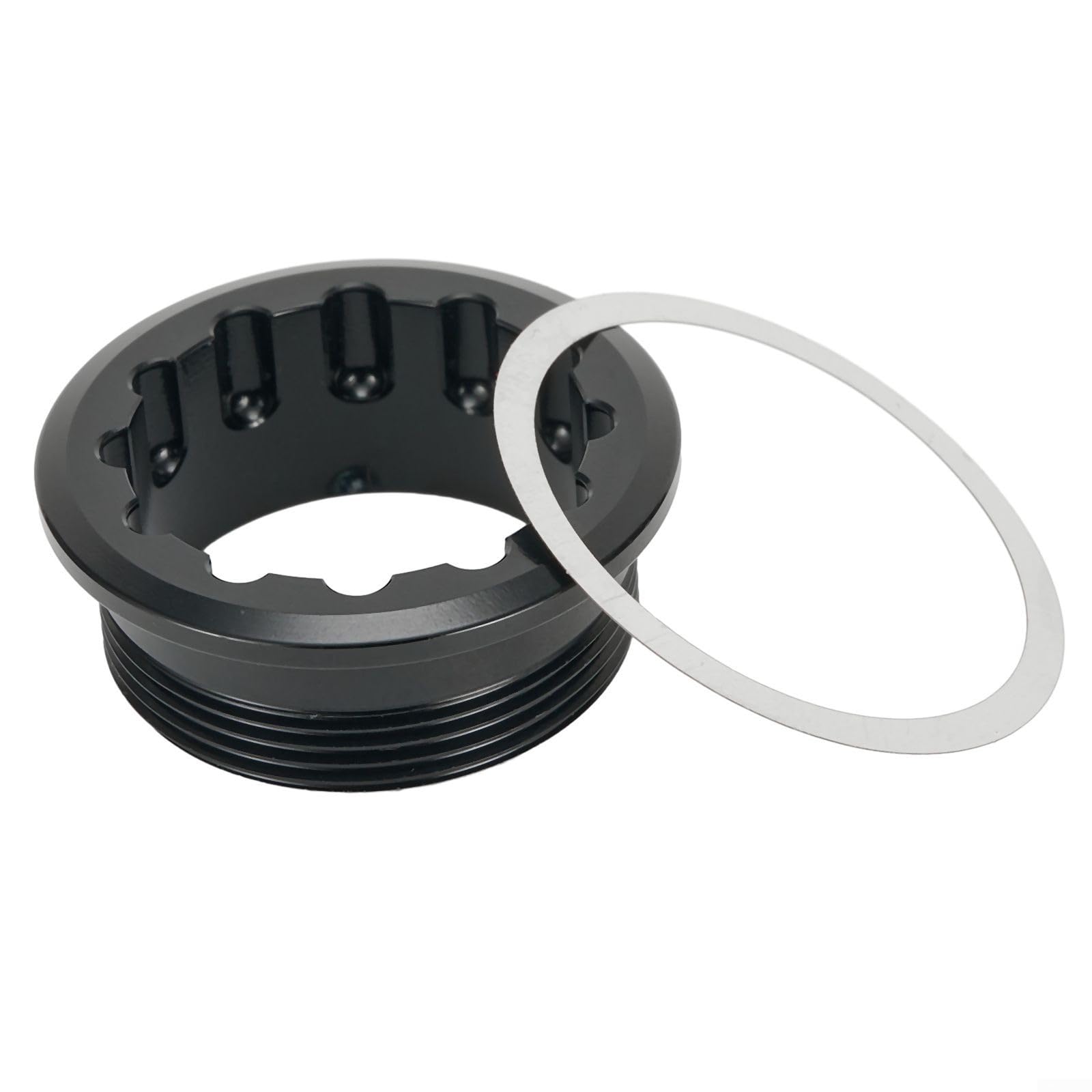 Coperchio Copri Mozzo Per Ruota Libera 12 Velocità - Compatibile Shimano M6100 M7100 M8100 (Nero, CNC)