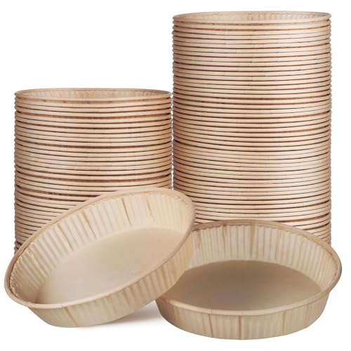 Genérico 100 Piezas Molde de papel para hornear pasteles latas de pastel pequeñas mini tartaleta bochas pequeños moldes para tartas bandeja de tarta papel pergamino de calidad alimentaria