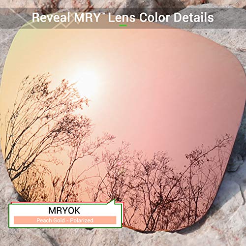Image of Mryok Women's Polarized Replacement Lenses for Oakley Split Time OO4129 - Peach Gold
