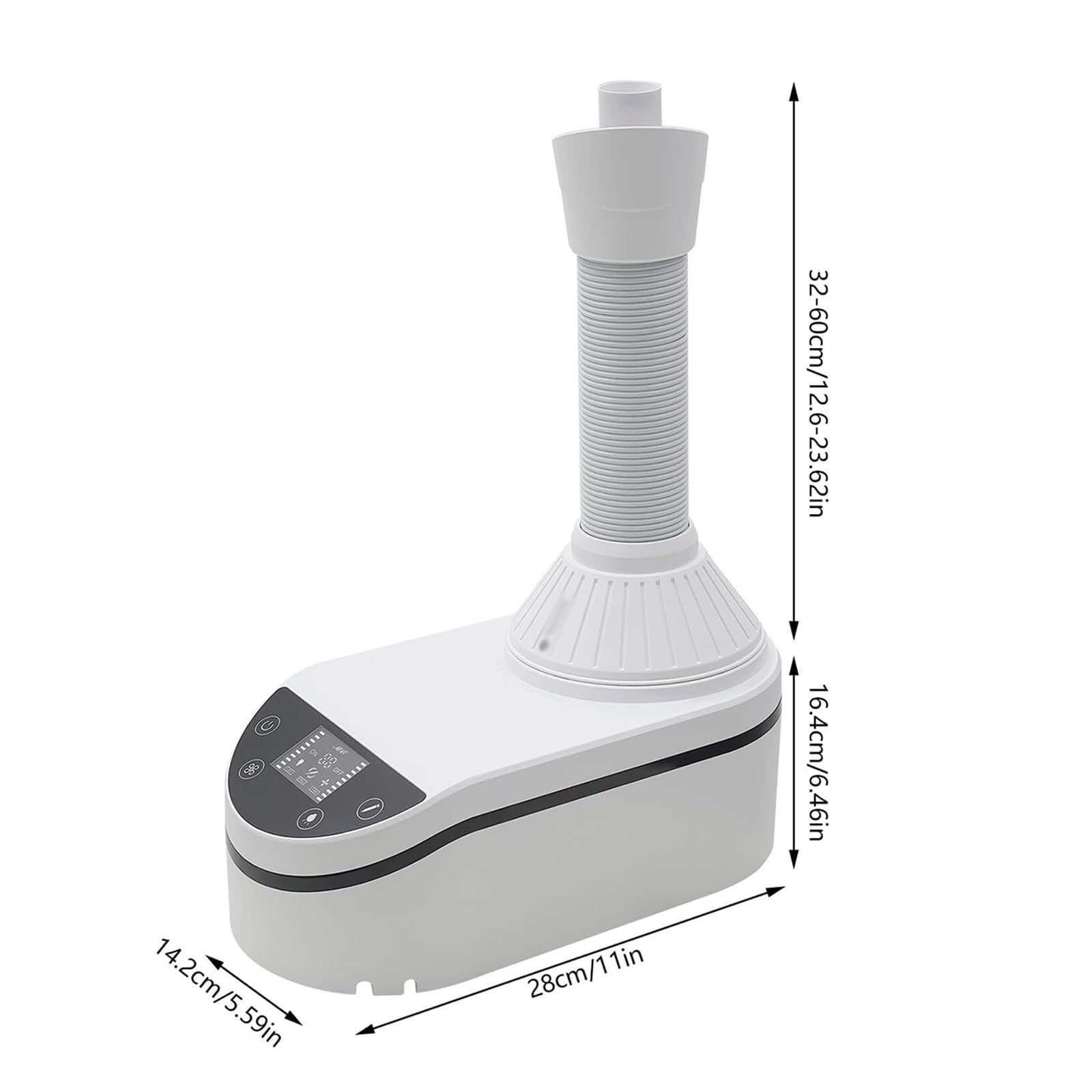 Aspirapolvere per unghie, potente aspirapolvere con faretto LED, condotto girevole a 360°, display LCD, touch screen intelligente per salone di bellezza