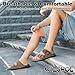 Imagen de Wizshoe Sandalias Mules Hombre Zapatillas Planas Verano Zuecos Sandals de Corcho Zapatos Planos con Hebilla Ajustable Cómodos con Plantilla Ergonómica Transpirables Interior Exterior Marrón 45 EU