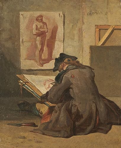 Dessin de jeune étudiant par Chardin pour décoration chambre feutrée
