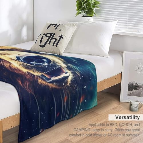 Manta de oso de microfibra premium de 150 x 200 cm tacto suave 7