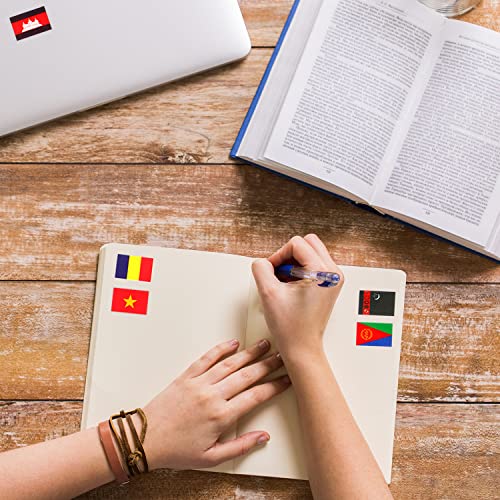 BENBO 384Pcs World Flag Stickers Flag Stickers Country Sticker Country Flags of The World Sticker 192 Countries Flag Stickers for School, Journal, Scrapbook - Thumbnail 4