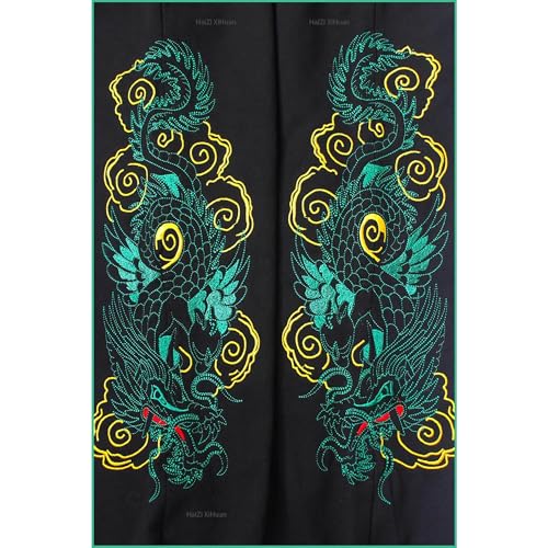 Men's Japanese High Street Dragon Embroidered Trousers Techwear Lightweight Jogger Pants Men Cotton Casual Pants2