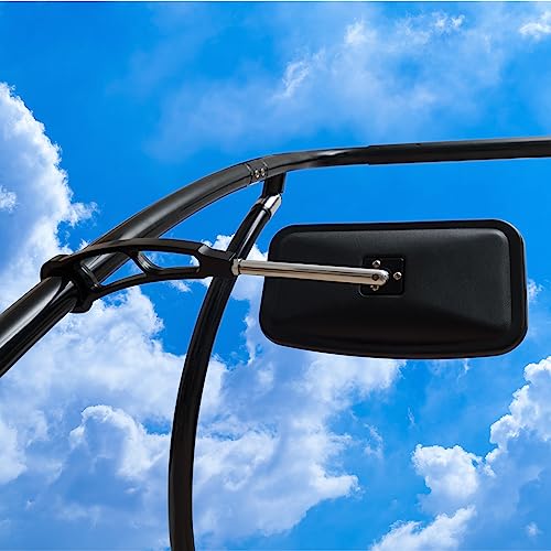 Wakeboard Tower Mirror Black Big Tournament Boat Mirror 7 X 13 Inch Angle-Free 360 adjustable Bimini Top Tube 2.5" Clamp Marine Convex Wide Rear View Mirror Knee Board Wake Surfing (Black) by XnoKrifa - Used condition - US$94.68