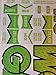 Cricket Bat Sticker for Gunn & Moore - GM Zelos Icon - Model Diamond Siren 3D Embossed Full Set - Green & Yellowish