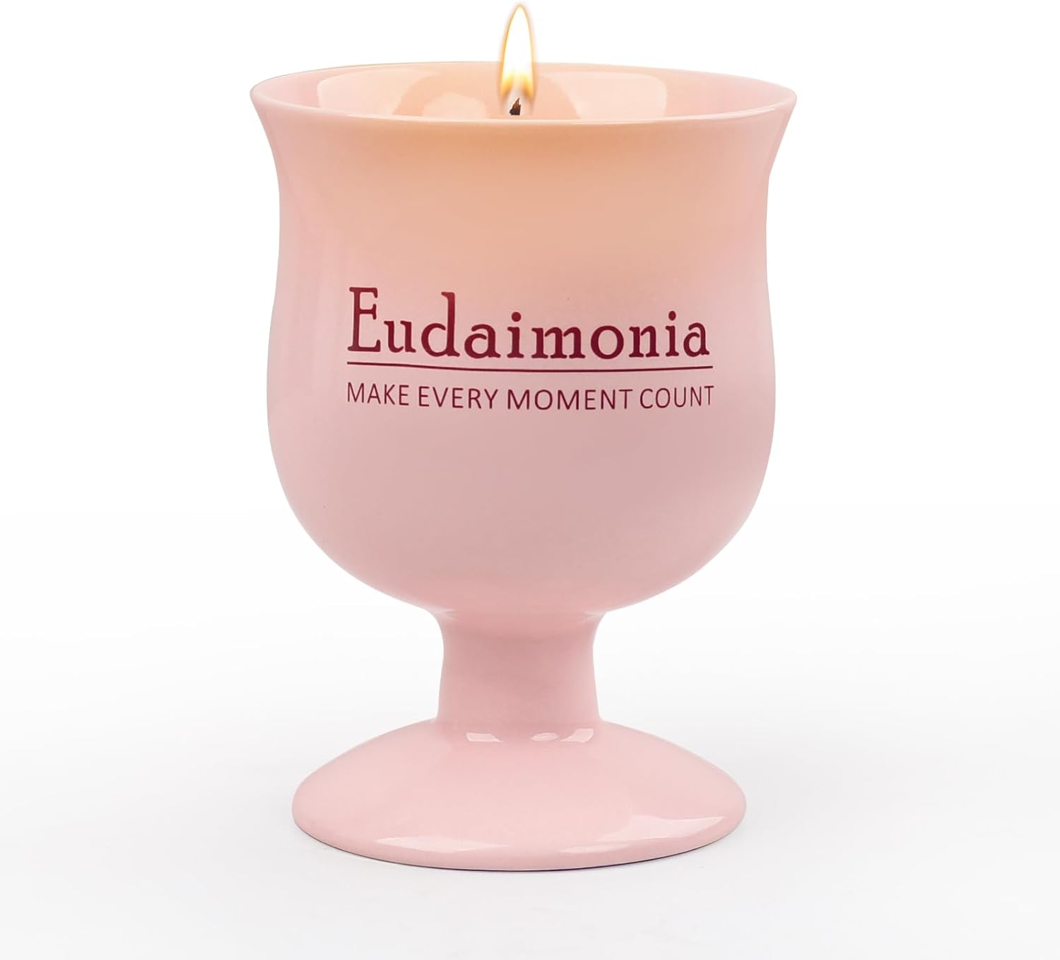 Autumnlife Scented Candle Stress Aid Candles Perfume, Pure Aromatherapy Candle with Floral Perfume, Sturdy Perfume Scented Candle in Ceramic Cup, Excessive-High quality Items for Ladies, Pink, 250 g