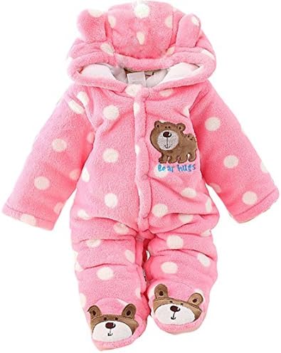 Gaorui Newborn Baby Jumpsuit Outfit Hoody Coat Winter Infant Rompers Toddler Clothing Bodysuit