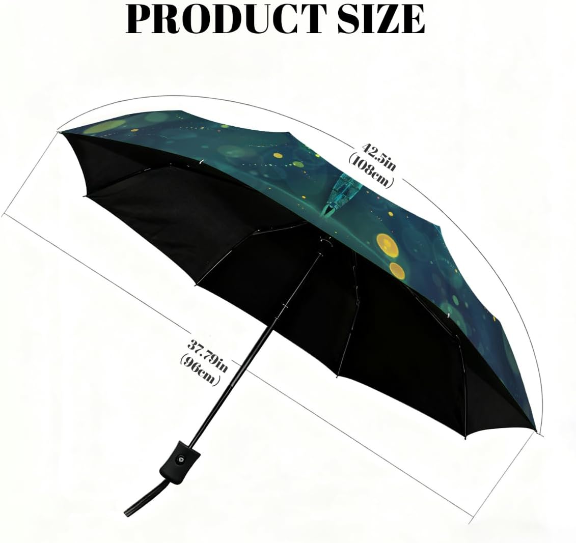 Summer Beach Blue Travel Folding Umbrella Automatic Compact Umbrellas Parasol Umbrella