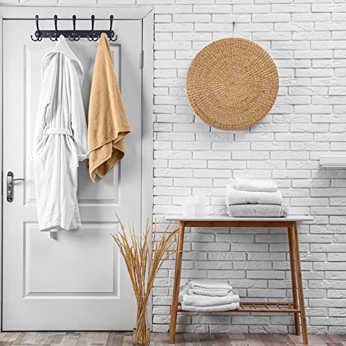 Vasgor 2Pcs Heavy Duty Wall Mount Coat Hook, Stainless Steel Rack Of 5 Tri Hooks For Coats, Towels, Purse Robes Keys And Hats Multi Purpose For Kitchen, Bedroom, Bathroom, Entryway (Black) #TOP4