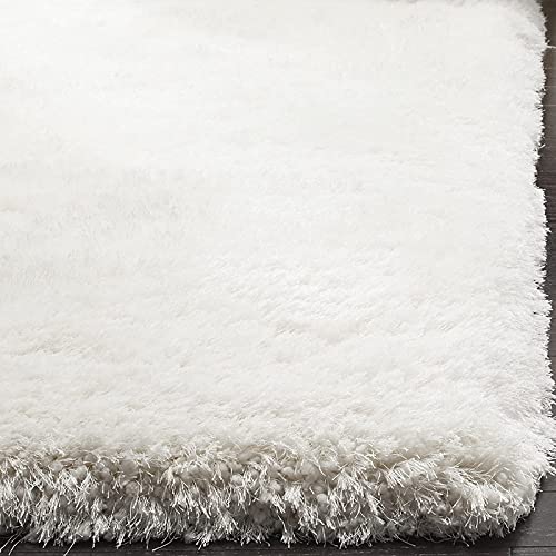 Image of Plain Plush Fur Rugs Bedroom Home Drawing Room Indoor 5x8 Feet White