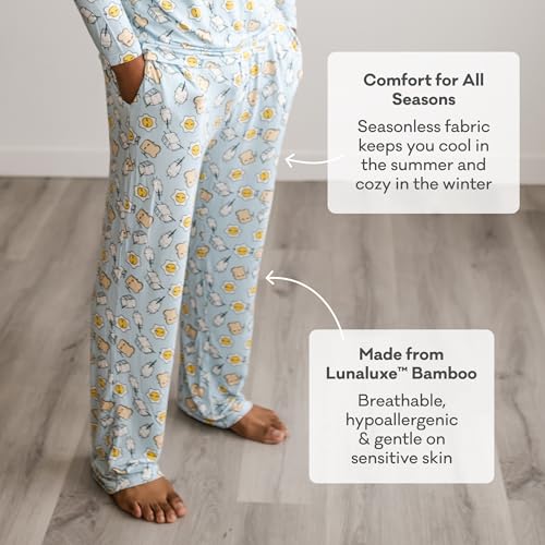 Image of Little Sleepies Mens Pajama Pants, Soft Viscose from Bamboo PJ Bottoms for Family Matching Set, Mens Sleepwear PJs w /Pockets