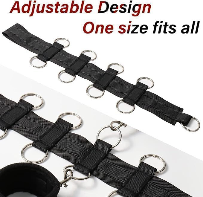 Bed Restraints Sex Furniture Bondage Gear Accessories Hand Cuff Set for Adults Couples Bedroom Leg Thigh Restraints Resistance Bands with Ankle Strap for Queen Size Bed King Mattress Sweater J24