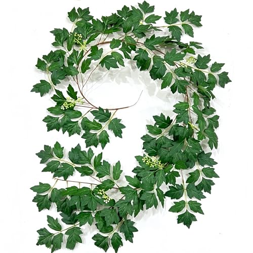 Eucalyptus Garland 5.5Ft Greenery Garland Fake Ivy Vine Plants for Fireplace Mantle, Table Centerpiece, Farmhouse Home Decor All Year Round, Spring Wedding Decorations