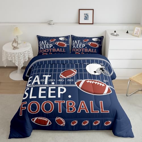 Image of Feelyou Football Comforter Set Bedding Full Size for Kids Bedroom