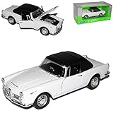 Fahrzeug ist ca 18 cm lang Welly Alfa Romeo Spider 1960 2600 Weiss Soft Top Cabrio 1961-1969 1/24 Modell Auto