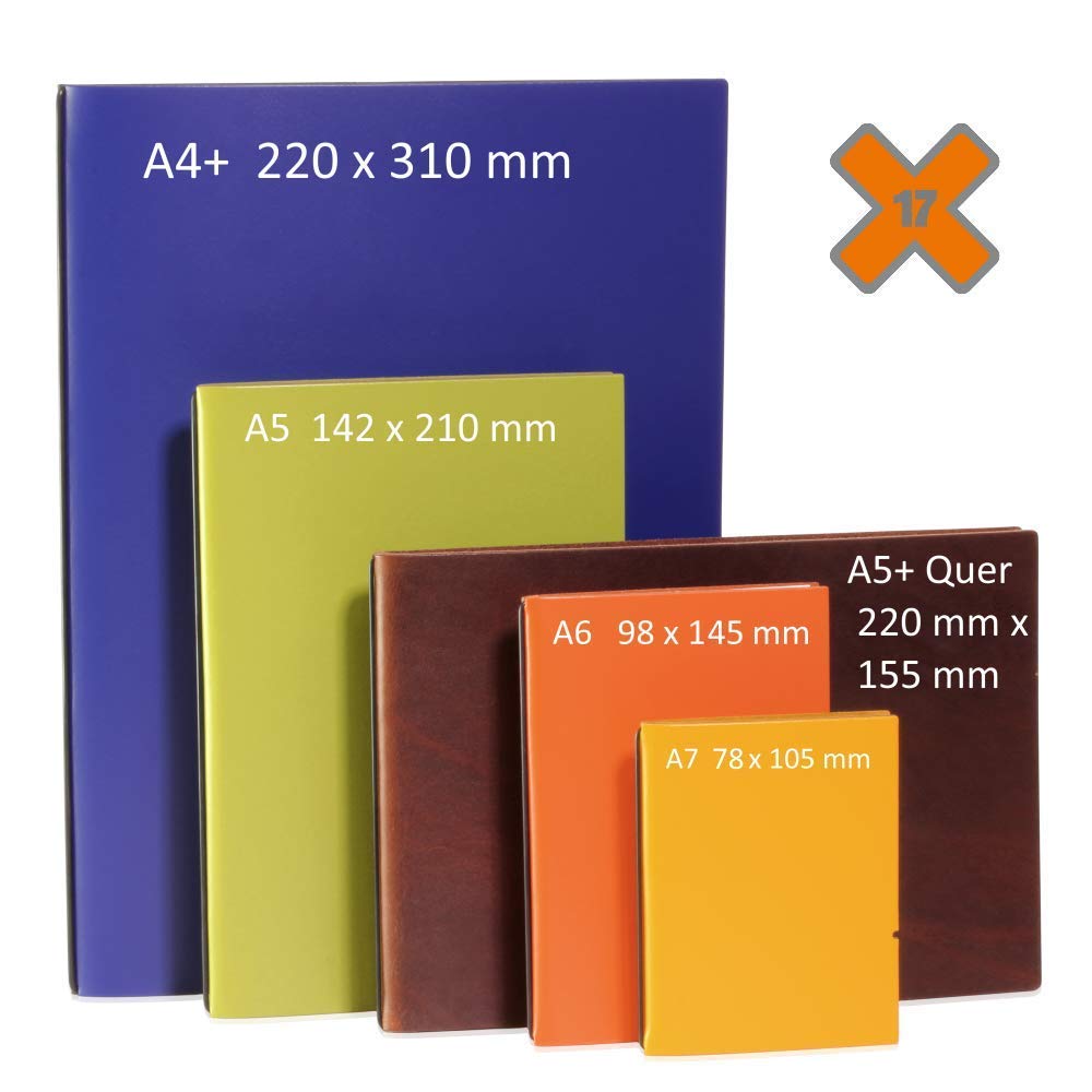 X17-Lehrerkalender/Lehrerplaner A5| 2026-2027, graphit; aus recyceltem Leder. Austauschbar: 4 Hefte: Schulkalender 07-12.24 + 01-08.25 + Schülerlisten + linierte Notizen. Made in Germany.
