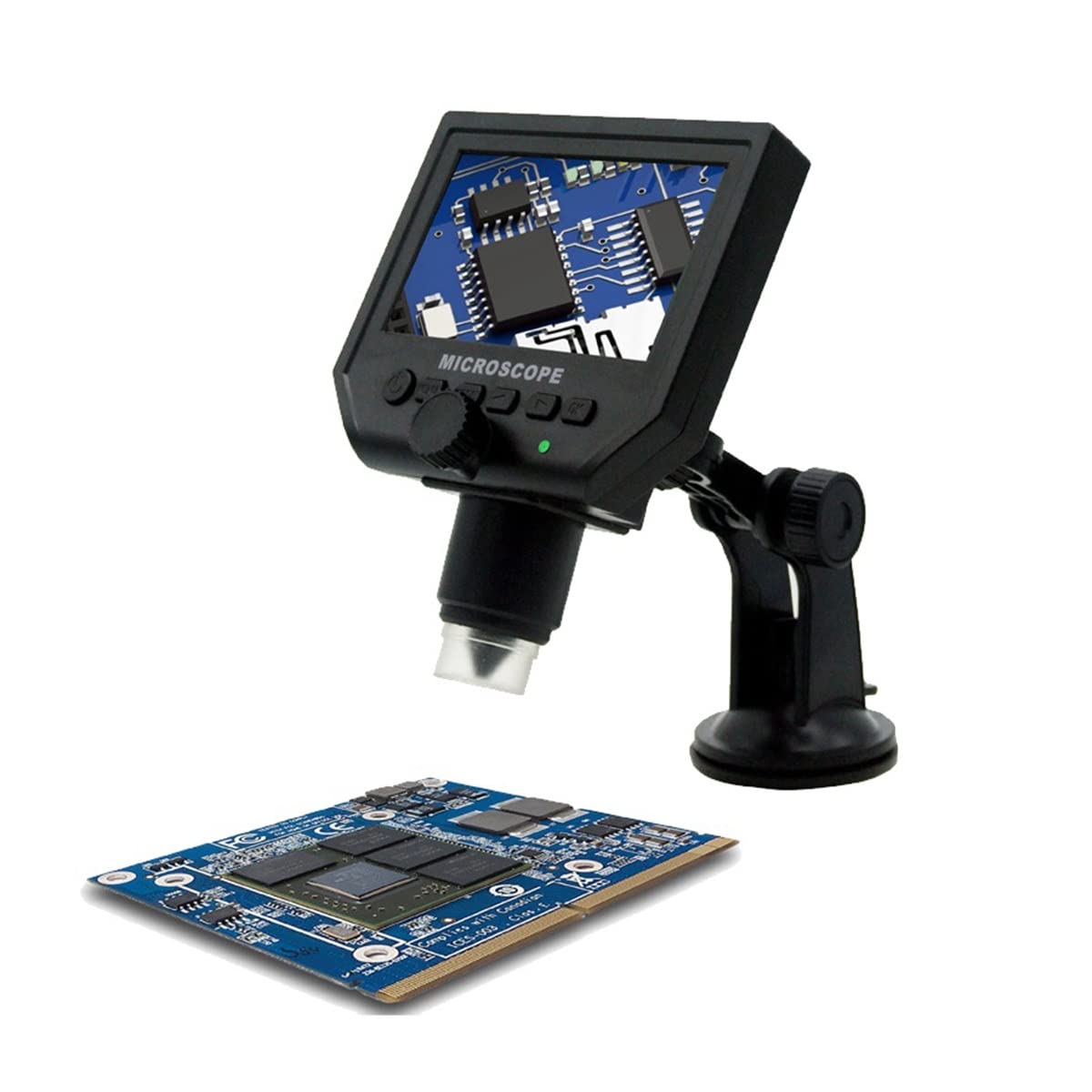 Kit de Accesorios para microscopio Cámara de preparación de Diapositivas Microscopio USB de vídeo Digital electrónico 600X de 4,3 Pulgadas para Lupa Cámara Accesorios para microscopio